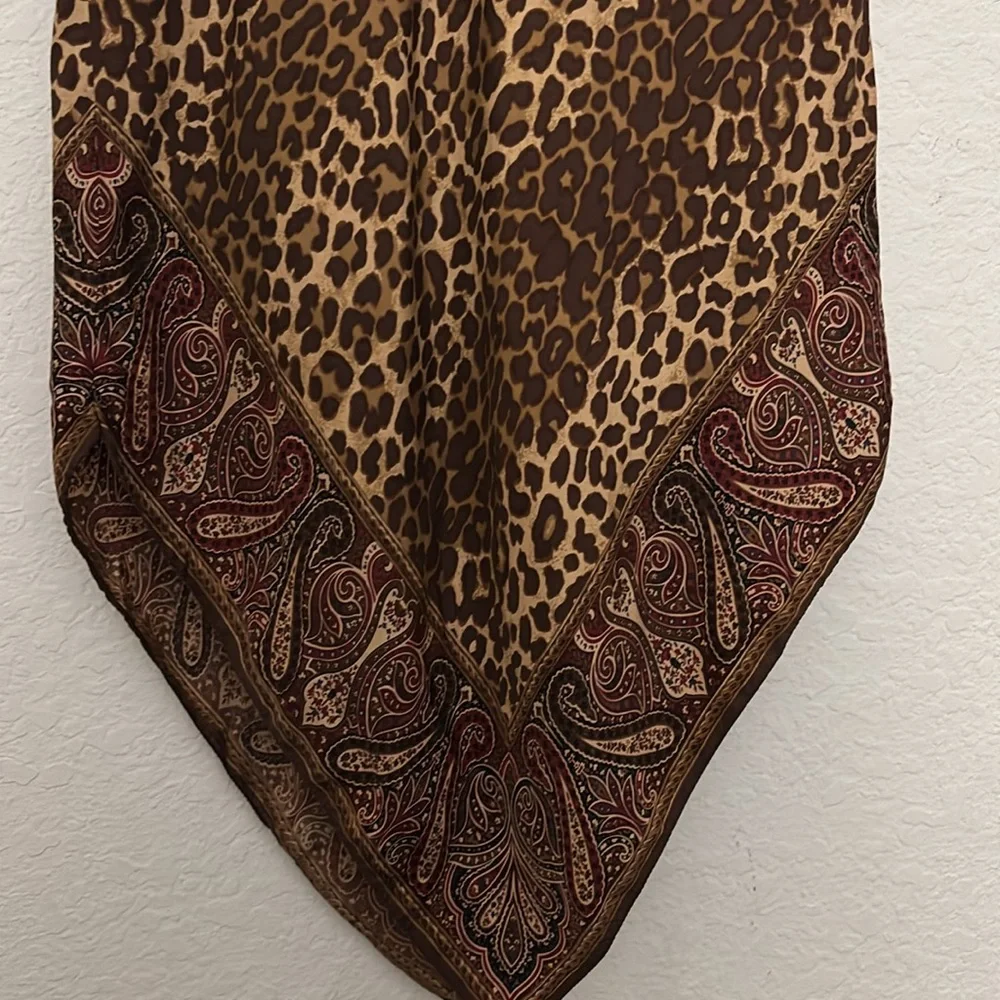 GAP silk handkerchief leopard / paisley skirt size 2 - Picture 3 of 6